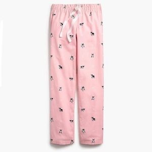 JCREW Pink French Bulldog Pajama Pants (size small)